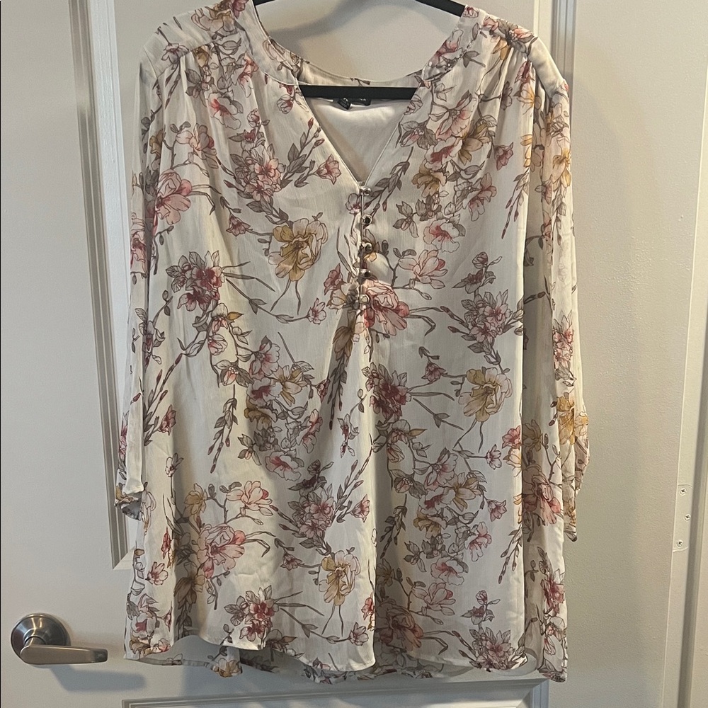 Floral Long Sleeve Women's Top